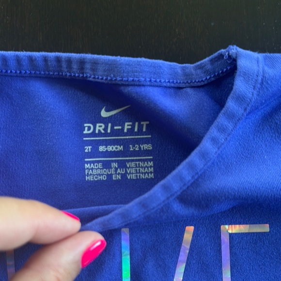 Nike Blue Long Sleeve Tees Sporty Style - Picture 2 of 3